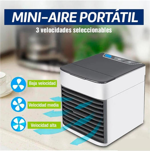 Mini Aire Acondicionado Portatil AirUltra - 7 Luces LED y 3 Velocidades